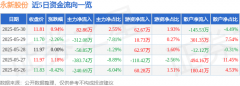股票行情快报：永新股份（002014）5月30日主力资